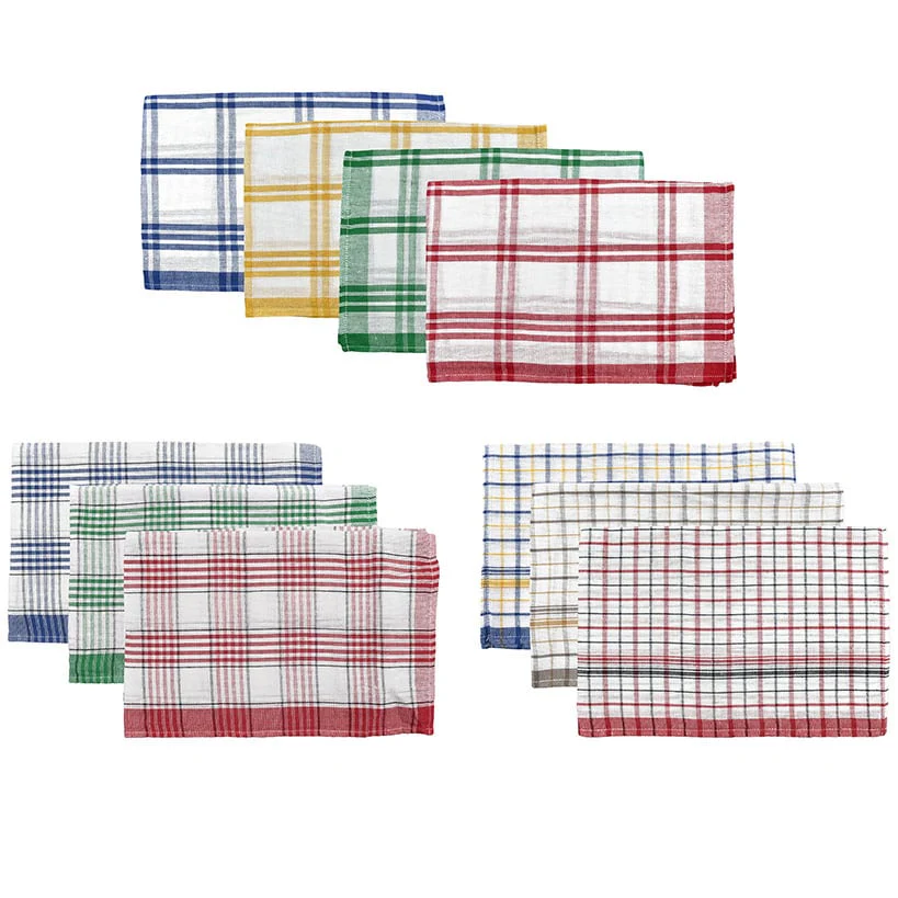 Kitchen Towels Assorted Colors and Patterns Set of 10 - Image 4