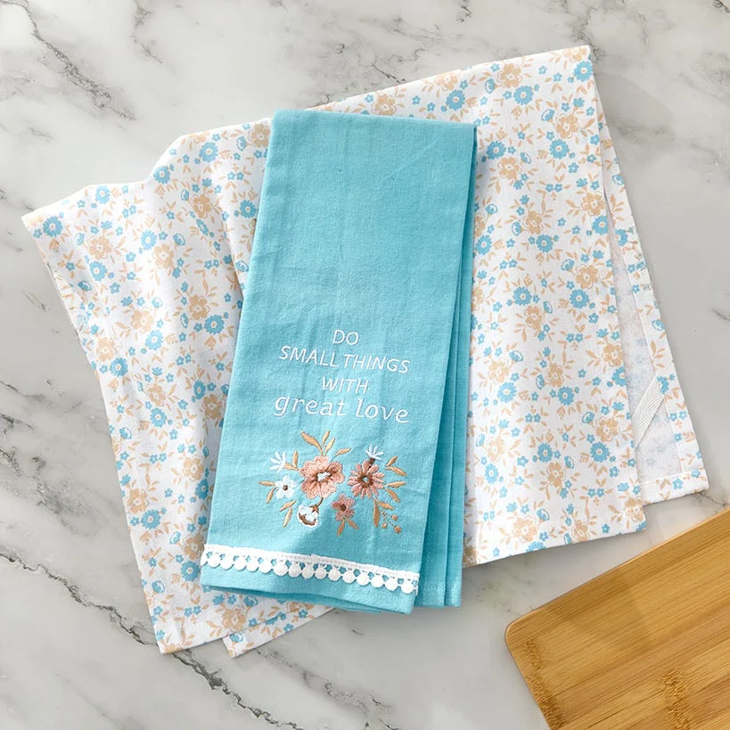 Kitchen Towels Spring Floral Set of 2 - Image 3