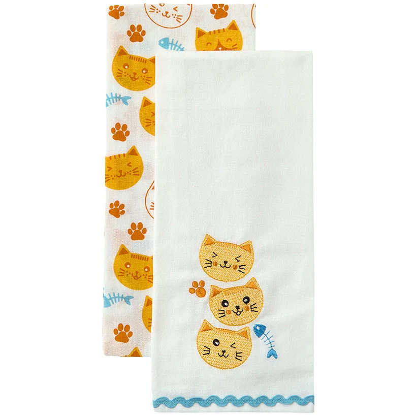 Kitchen Towels Summertime Cat Set of 2 - Image 7