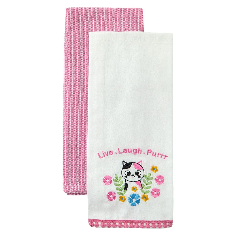 Kitchen Towels Summertime Cat Set of 2 - Image 8