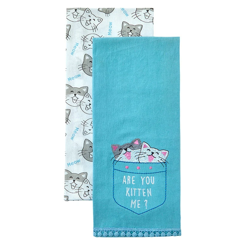 Kitchen Towels Summertime Cat Set of 2 - Image 9