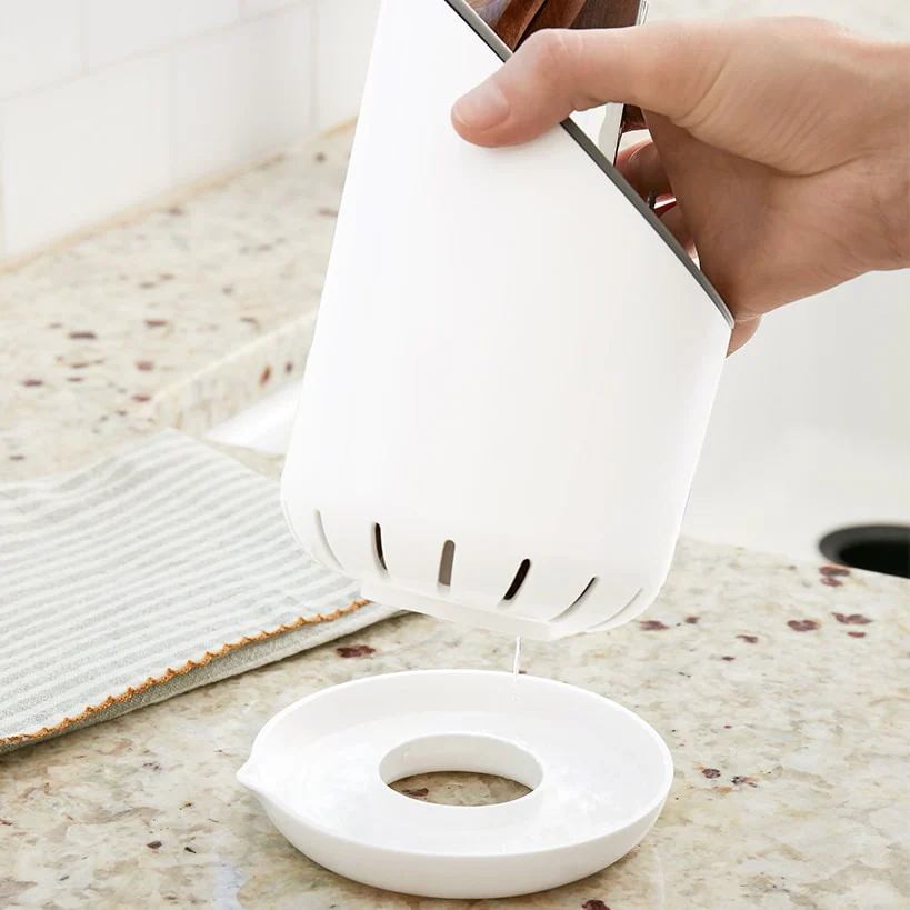 Kitchen Utensil Holder with Drip Tray - Image 2