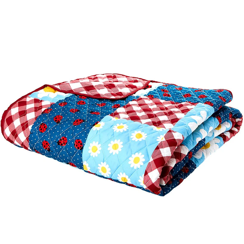 Ladybug Reversible Full/Queen or King Quilt or Accent Pillow - Image 3