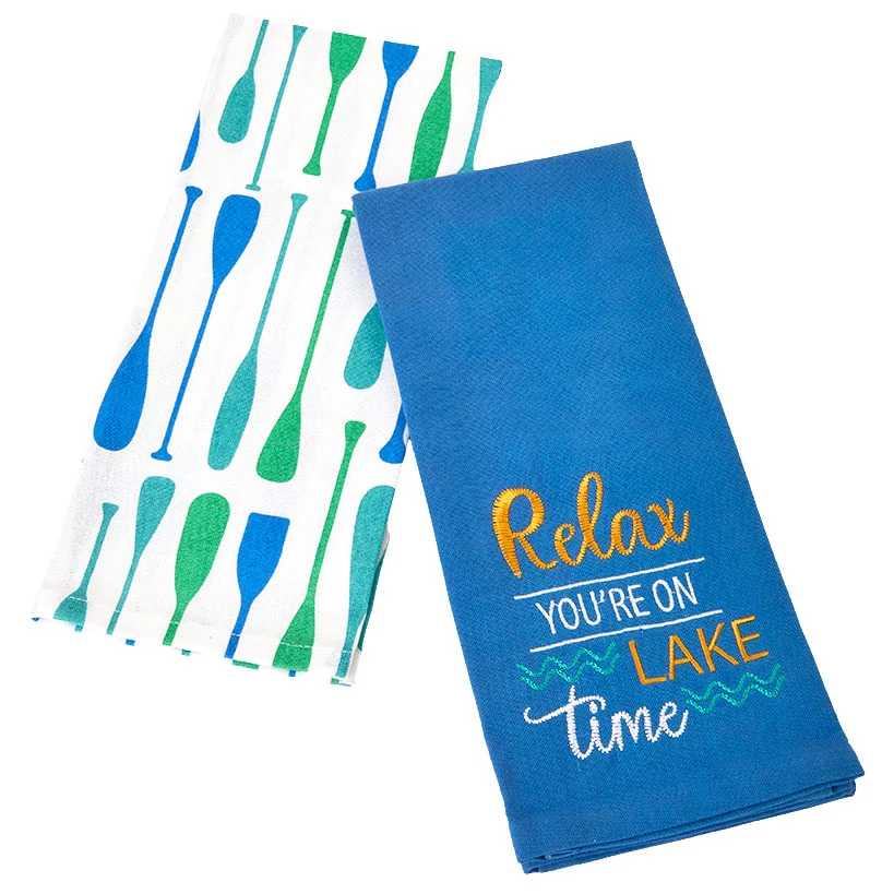 Lake Themed Embroidered Kitchen Towels, Set of 2 - Image 8