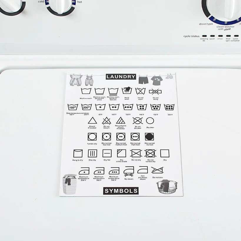 Laundry Symbols Magnet Guide