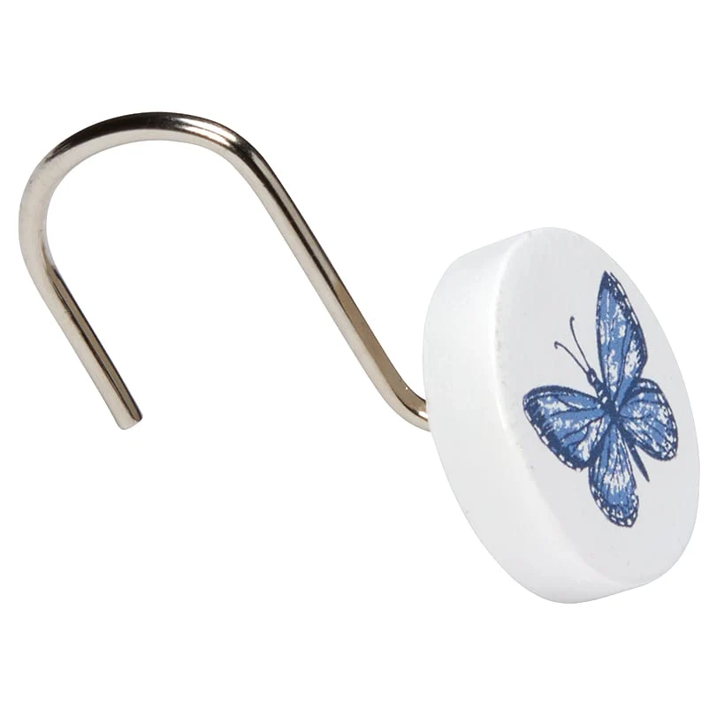 Lavender Luster Butterfly Shower Hooks Set of 12 - Image 2