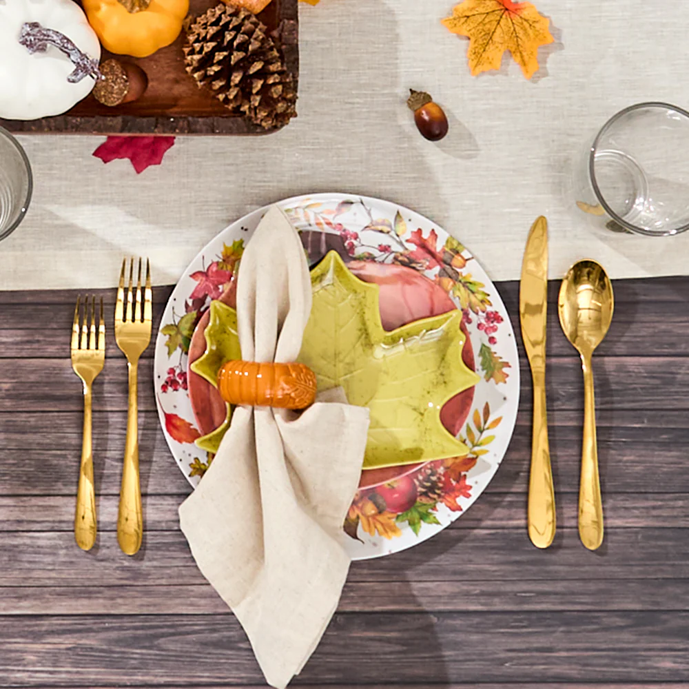 Leaf Shaped Appetizer Plates Set of 4 - Image 3