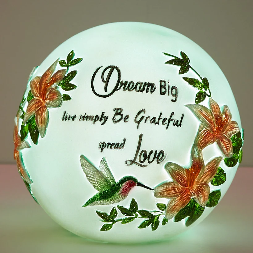 Lighted Ball Décor With Sentiment - Dream Big or Sunshine - Image 4