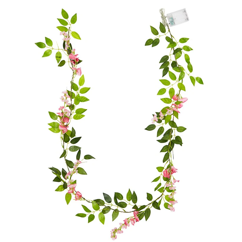 Lighted Flower Garland - Pink, Sunflower, or White Flower - Image 4