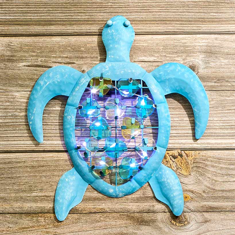 Lighted Outdoor Coastal Metal Wall Decor - Image 3