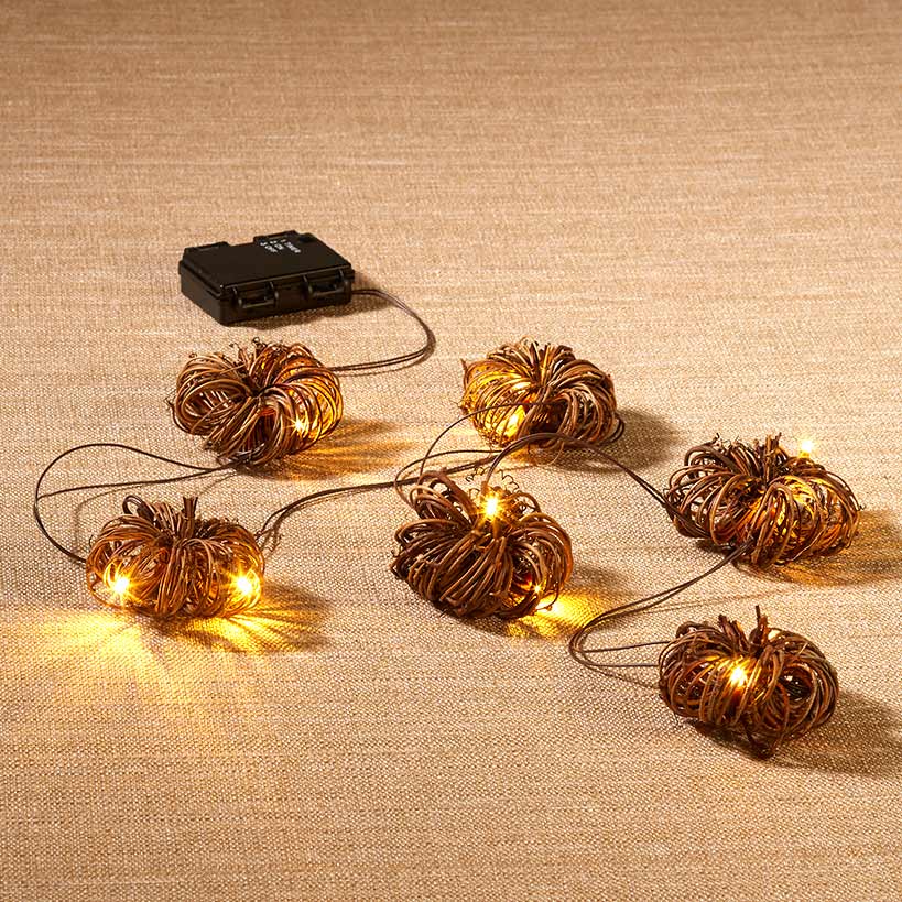Lighted Pumpkin String Lights - Image 2