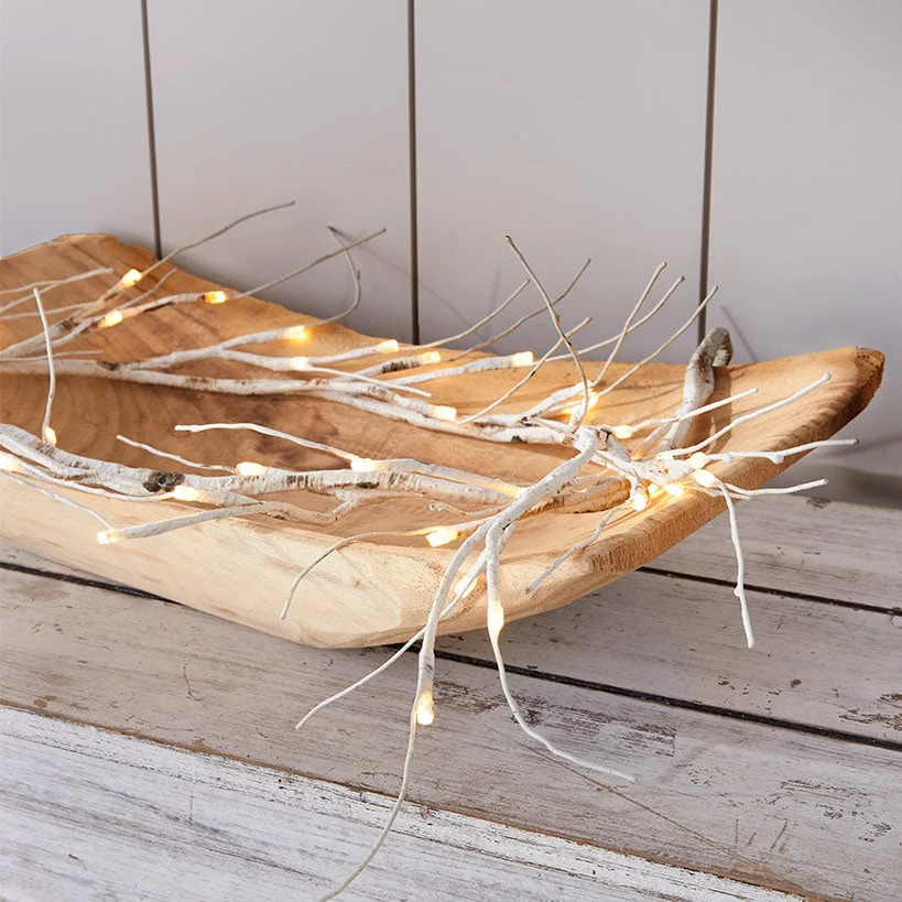Lighted Winter Birch Garland - Image 2