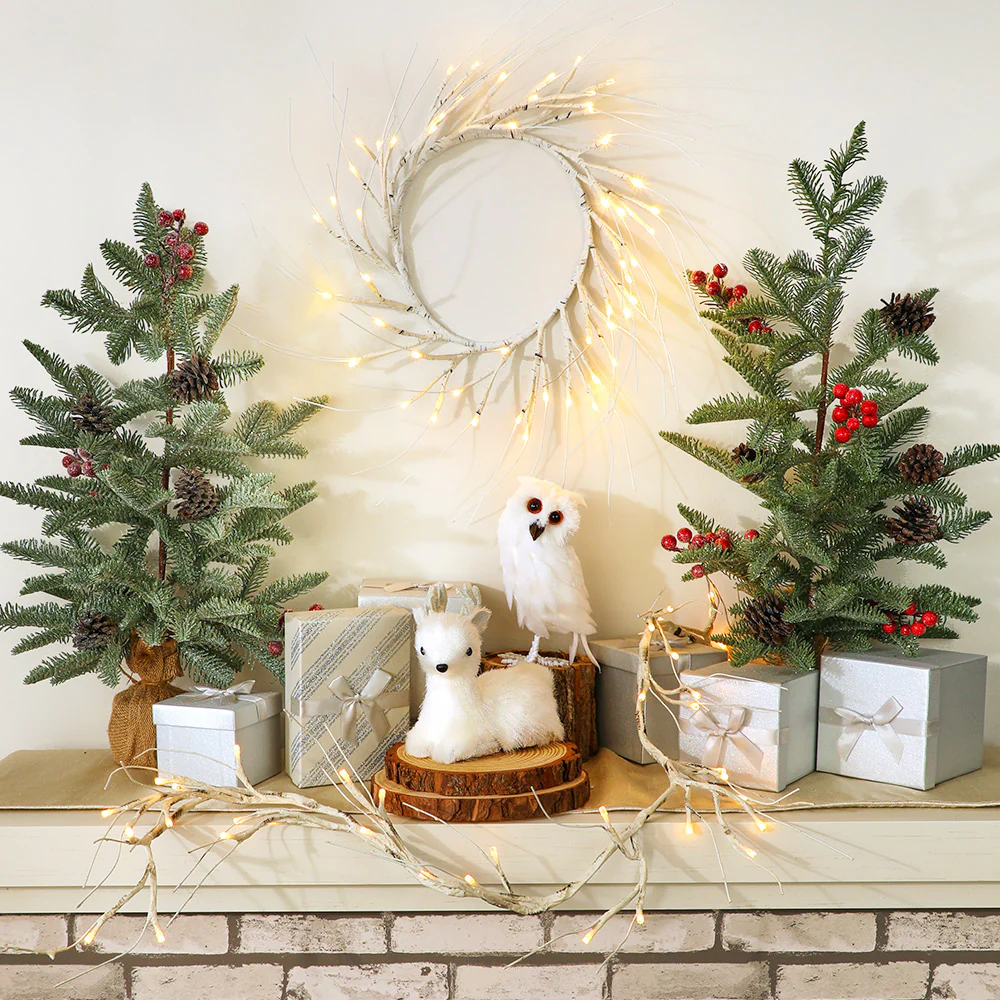 Lighted Winter Birch Garland - Image 4