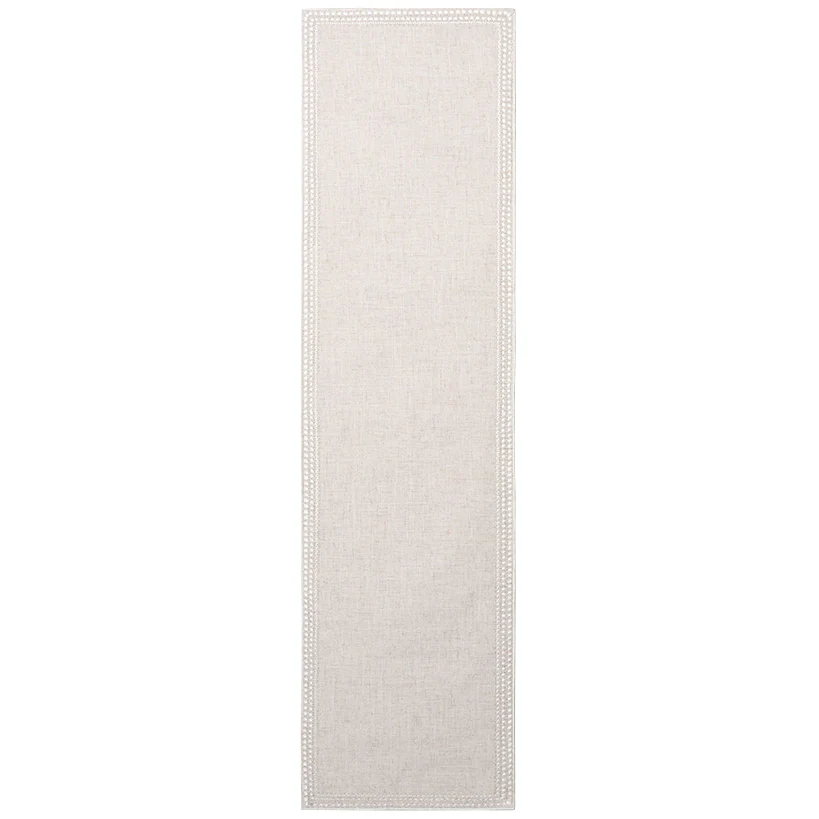 Linen Hemstitch Border Runner 14" x 54"