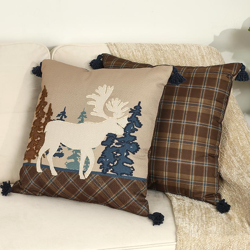 Lodge Embroidered Decorative Pillow - Image 3