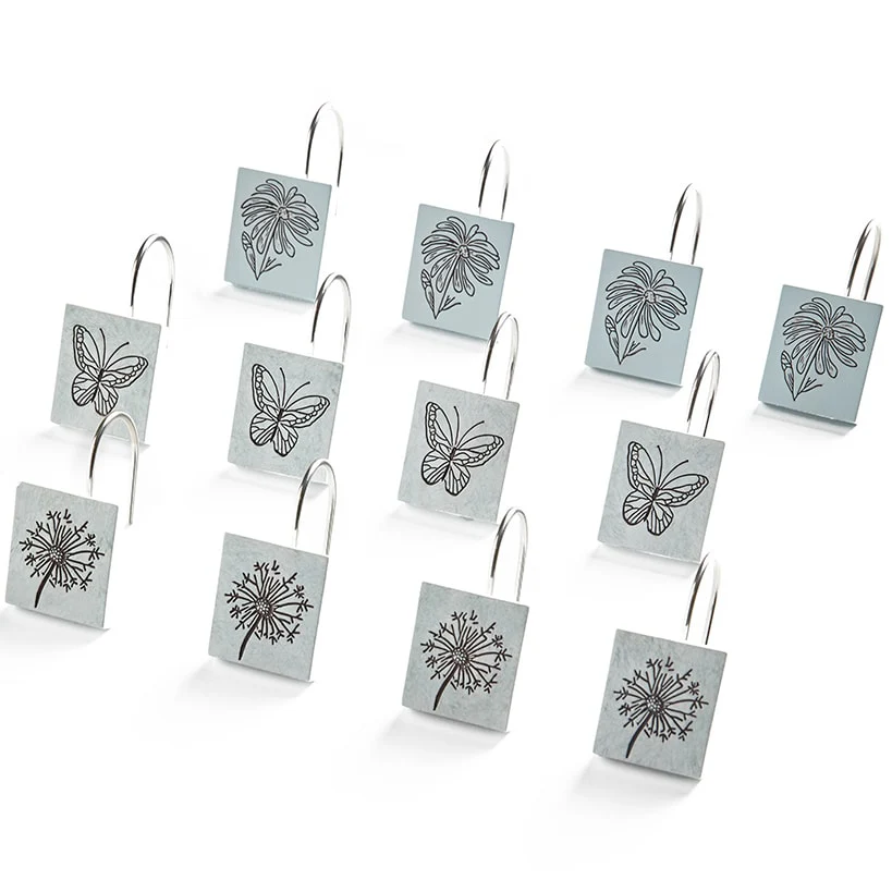 Love Is Bathroom Valance or Shower Hooks Set of 12 - Image 2