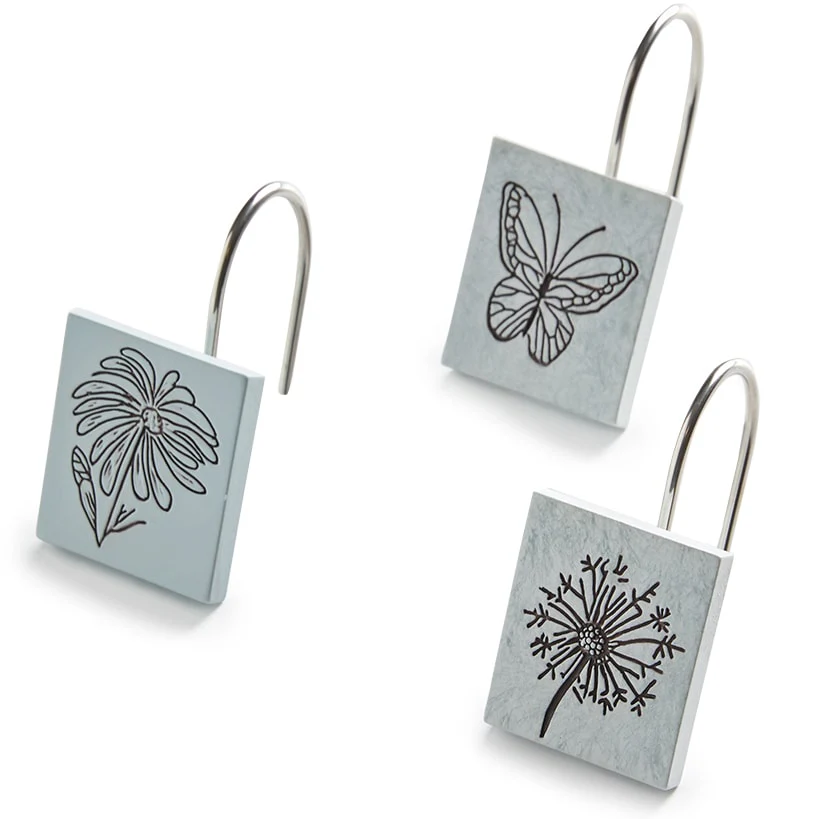 Love Is Bathroom Valance or Shower Hooks Set of 12 - Image 3