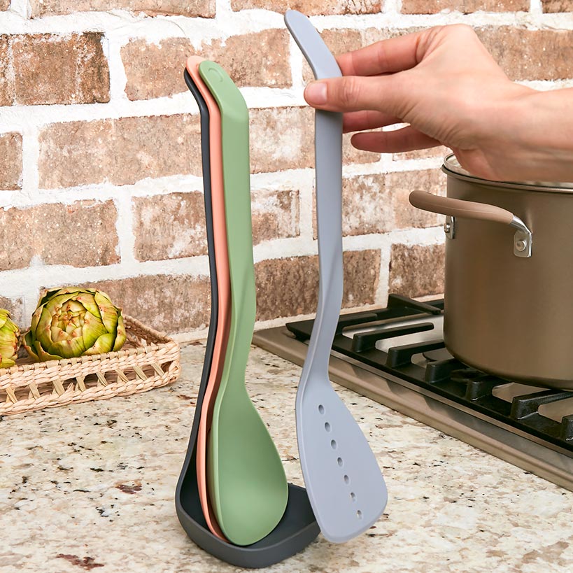 Magnetic Kitchen Utensil Set - Ladle, Spoon, Spatula - Image 3