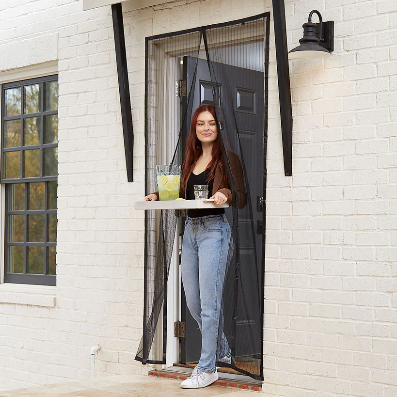 Magnetic Mesh Screen Door, Measures 39" X 81" - Image 2