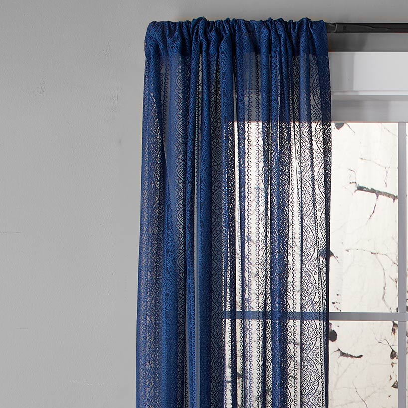 Medallion Navy Lace Panel - Image 2