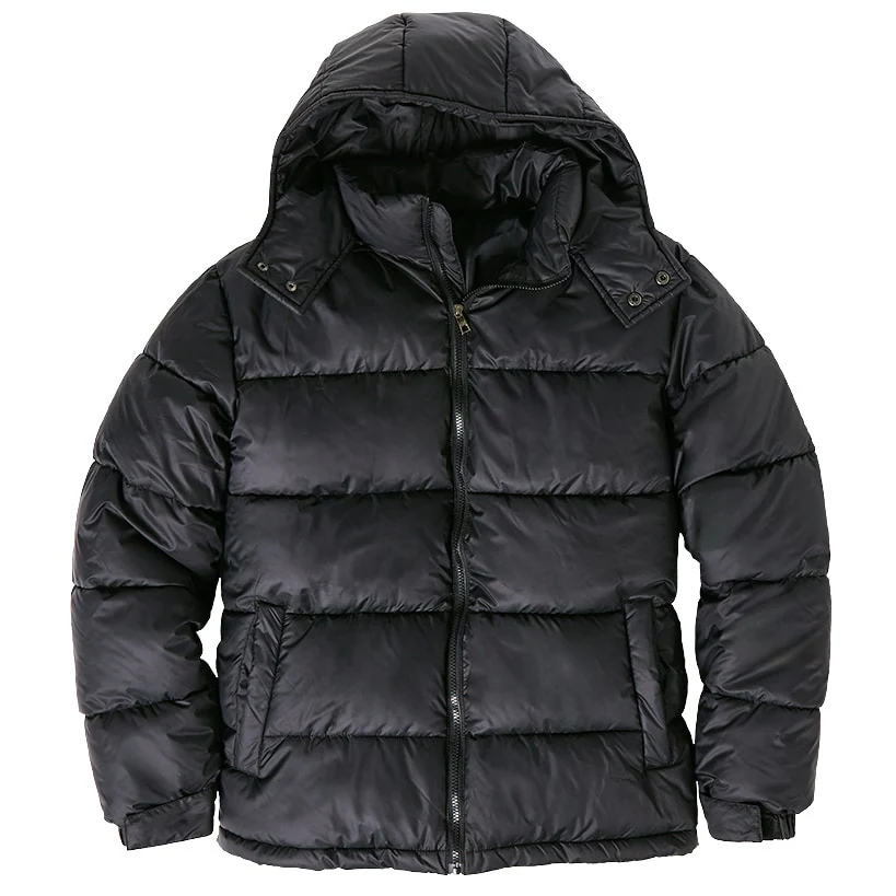 Men's Black Puffer Jacket - Image 3