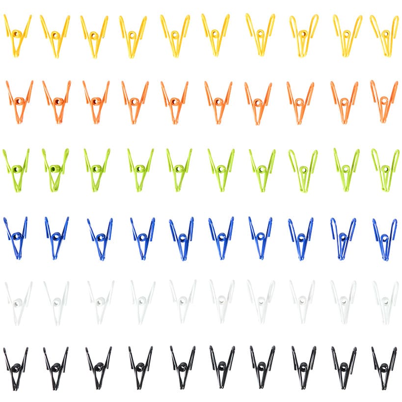Metal Office Paper & Binder Clips in Multicolor - Set of 60 - Image 2