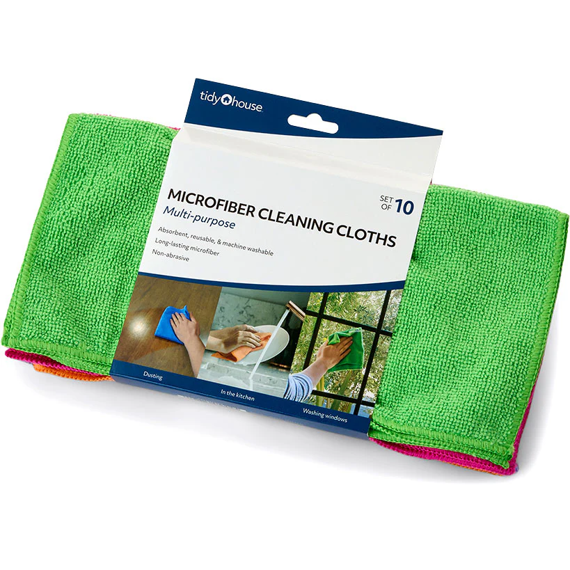 Microfiber Cleaning Cloths - Multi-Purpose, Non-Abrasive, Set of 10 - Image 4