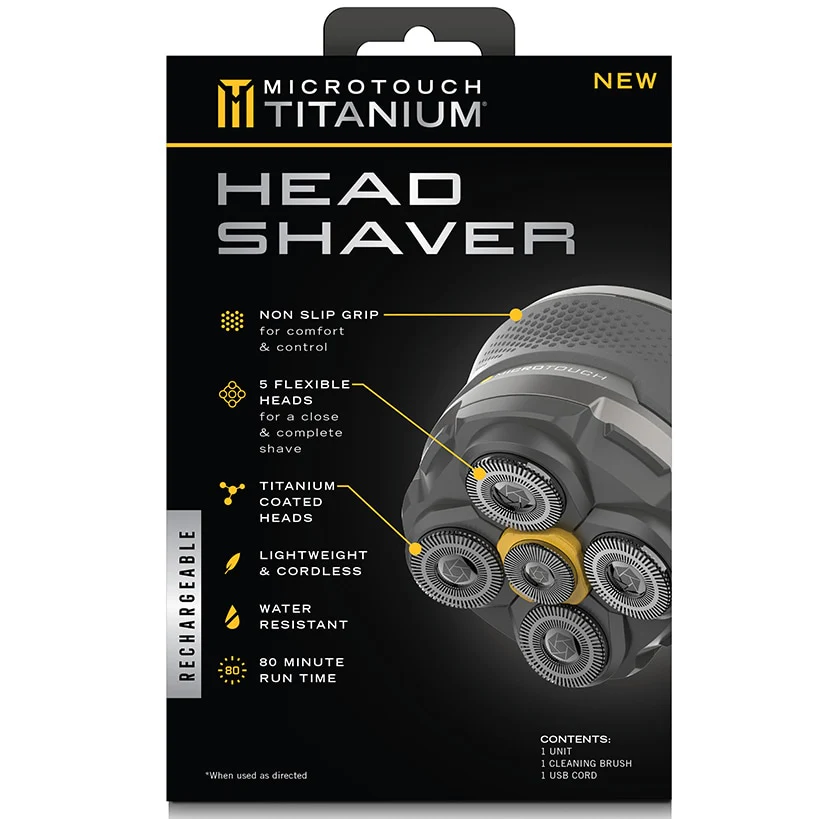 Microtouch Titanium Head Shaver With 5 Flexible Heads Cordless - Image 5