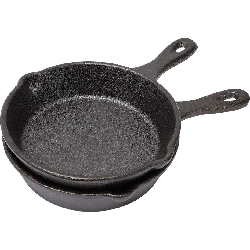 Mini 4.5" Cast Iron Skillet Single Serve Set of 2 - Image 2