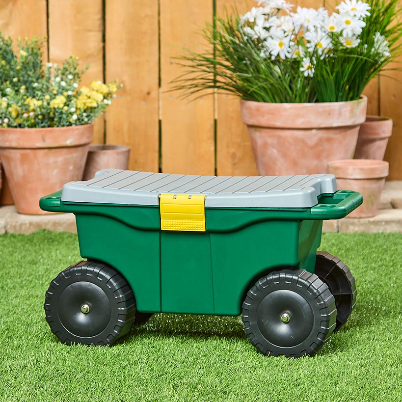 Mobile Garden Cart with Tool Storage and Tray - Image 5