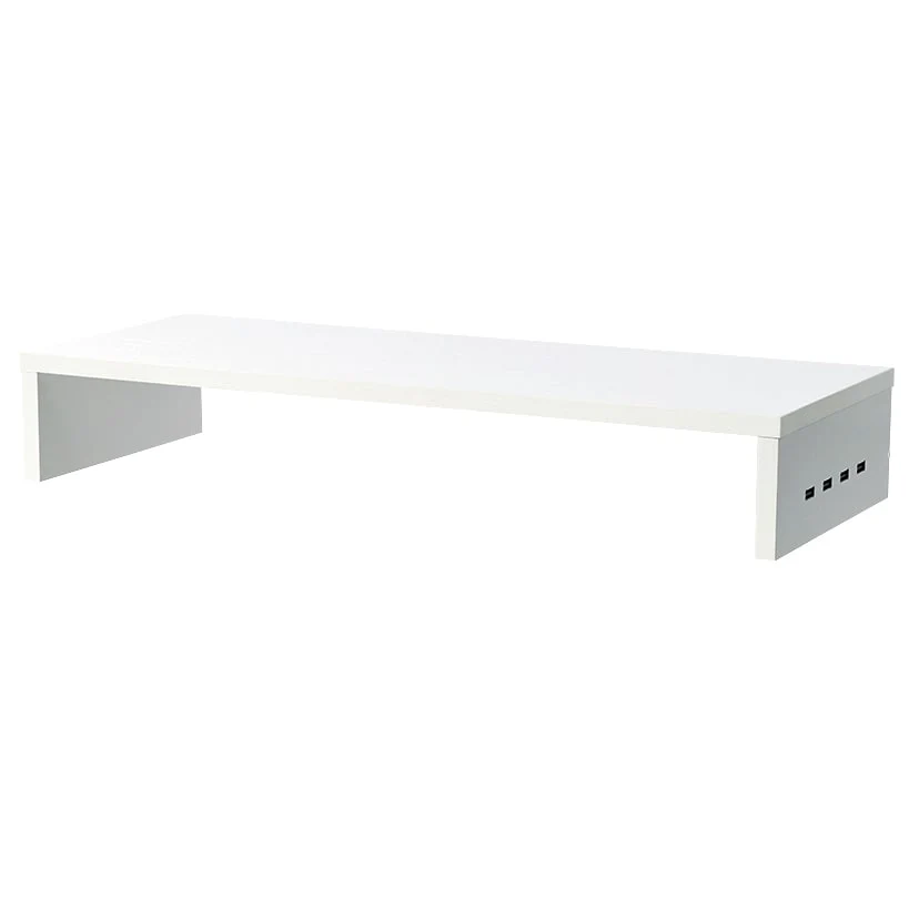 Monitor Stand Wooden Riser 4 USB 2.0 Charging Ports Black Or White - Image 5