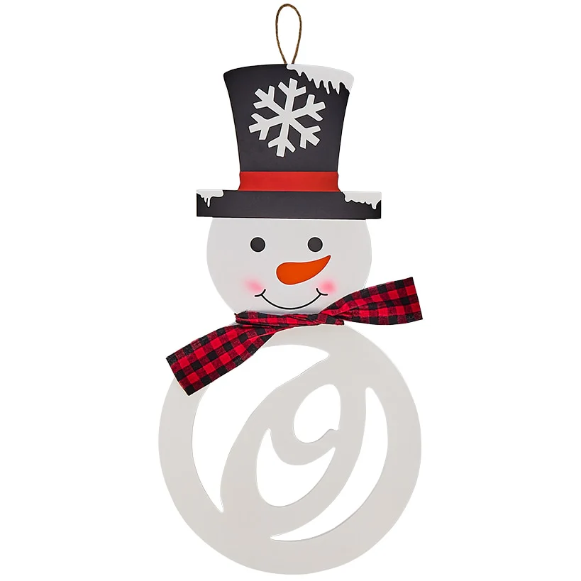 Monogram Snowman Christmas Wall Hanging - Image 3