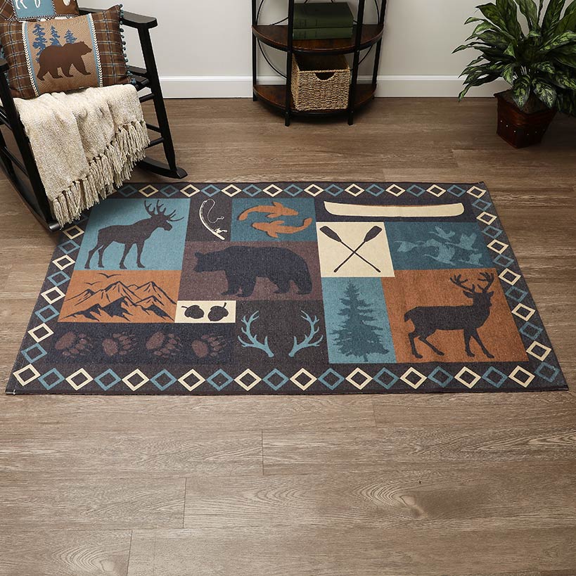 Moose Lodge Washable Area Rug, Accent Rug or Runner Rug - Image 5