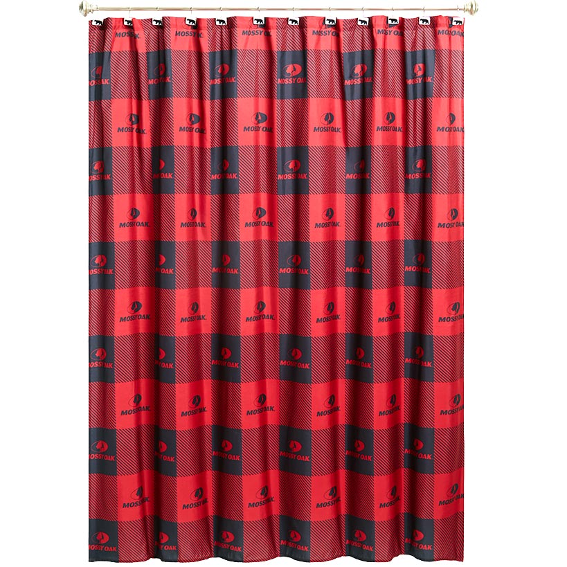 Mossy Oak Buffalo Logo Shower Curtain, Rug, Hand Towels, Valance, Hooks - Image 4