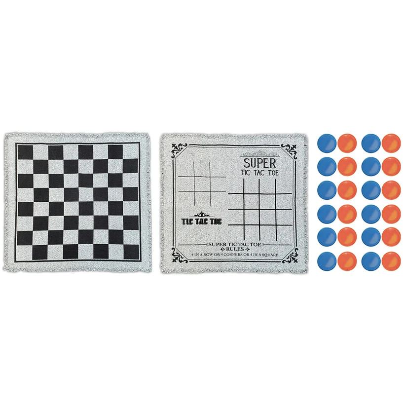 Mossy Oak Checkers and Tic-Tac-Toe Rug - Dual-Sided Game Board - Image 3