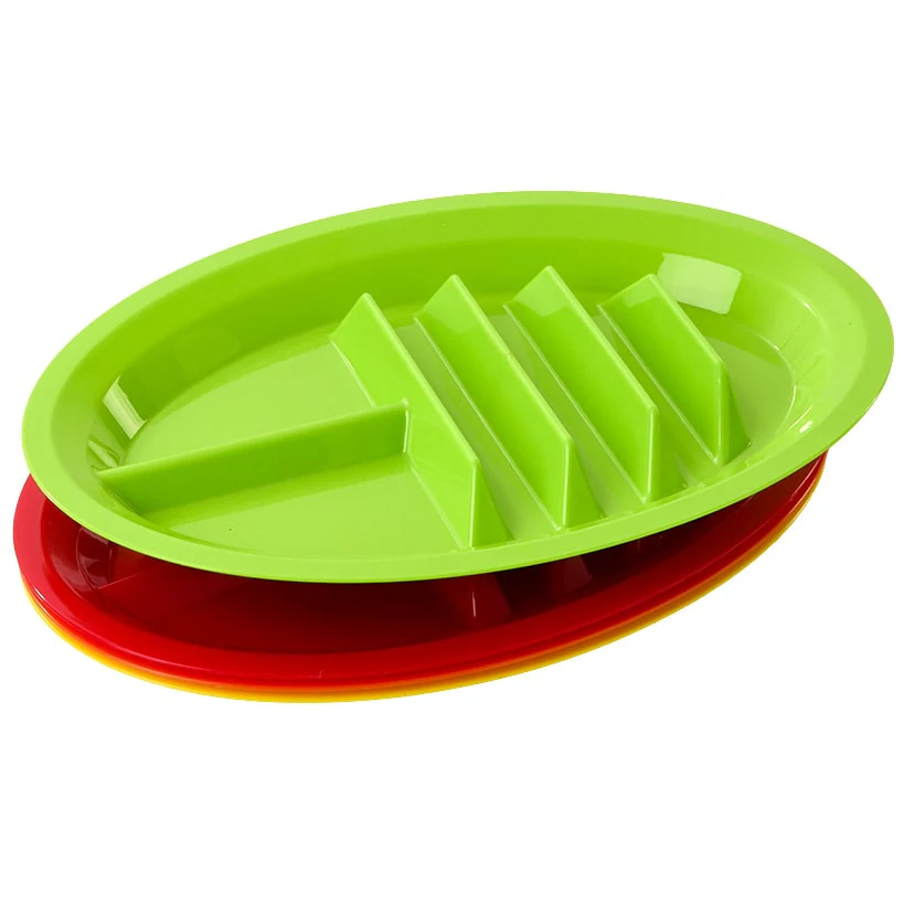 Multicolor Divided Taco Plates - Set of 4 - Image 4
