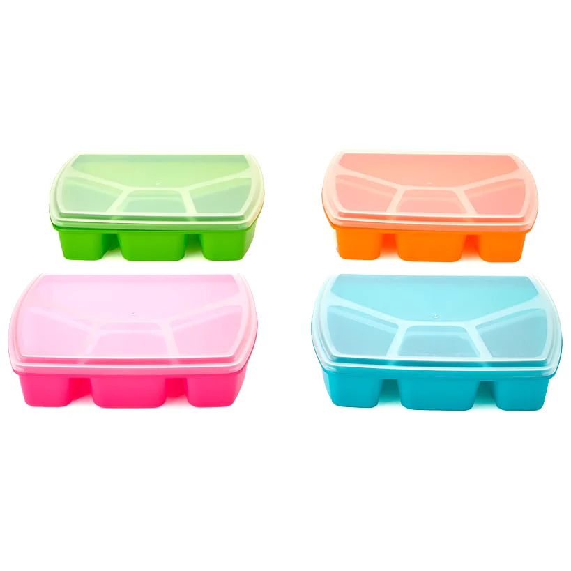 Multicolored Microwave Trays with Lids - Set of 4 - Image 2