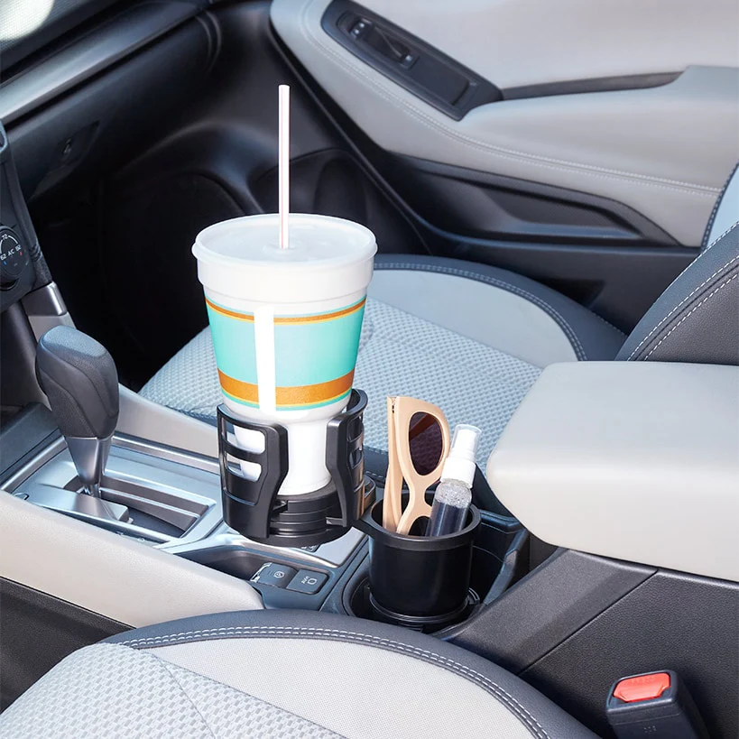 Multifunctional Adjustable Car Cup Holder for Dual Cups and Snacks - Image 3