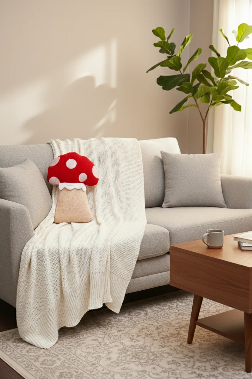Mushroom Shaped Decorative Pillow - Image 3