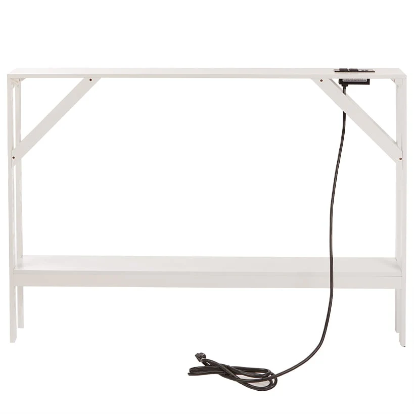Narrow Console Table with Built in Outlet 33"H - Image 4
