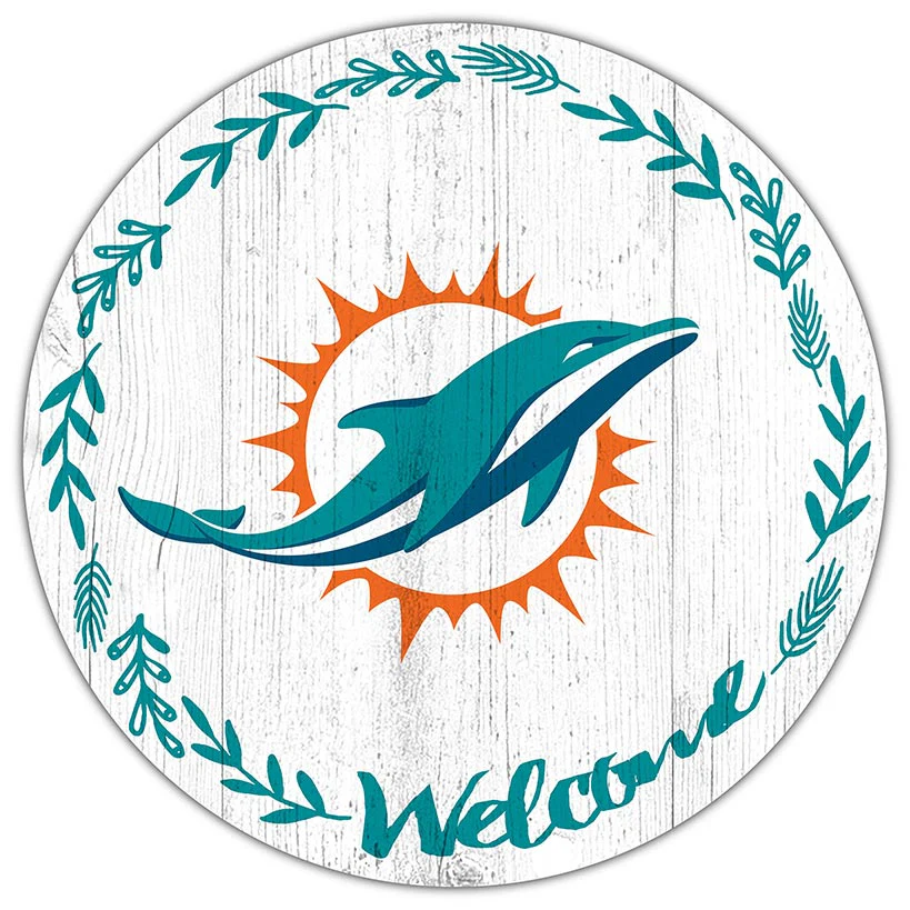 NFL 12" Welcome Circle Sign - Image 27