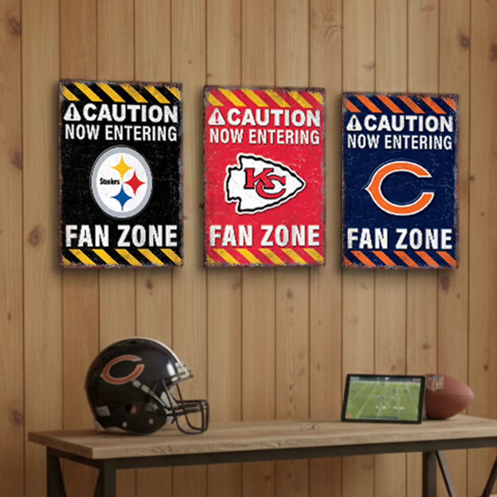 NFL Fan Zone Metal Sign