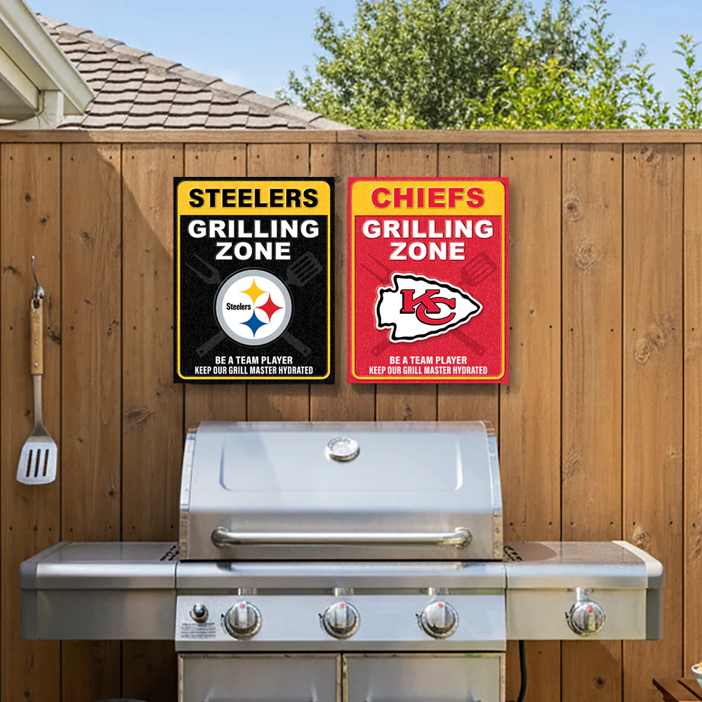 NFL Grill Zone Metal Sign - Image 2
