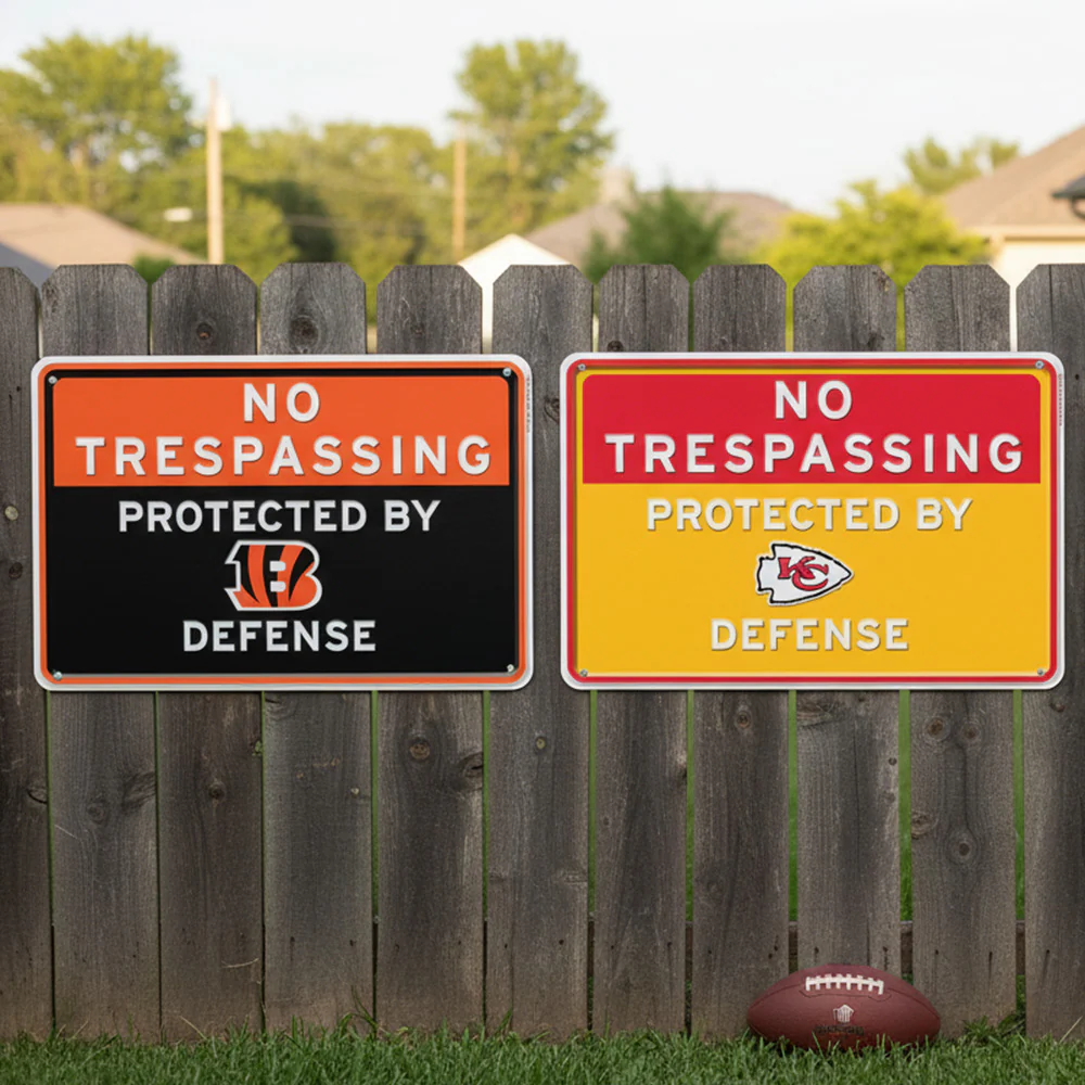 NFL No Trespassing Metal Sign - Image 2