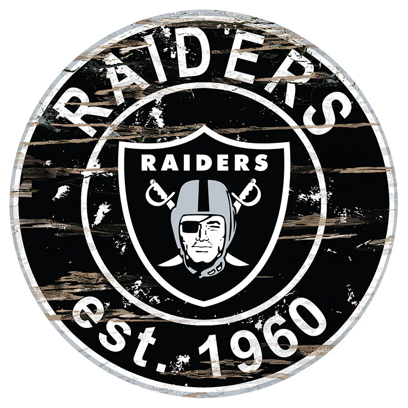 NFL Round Heritage Logo Sign 12" - Image 15