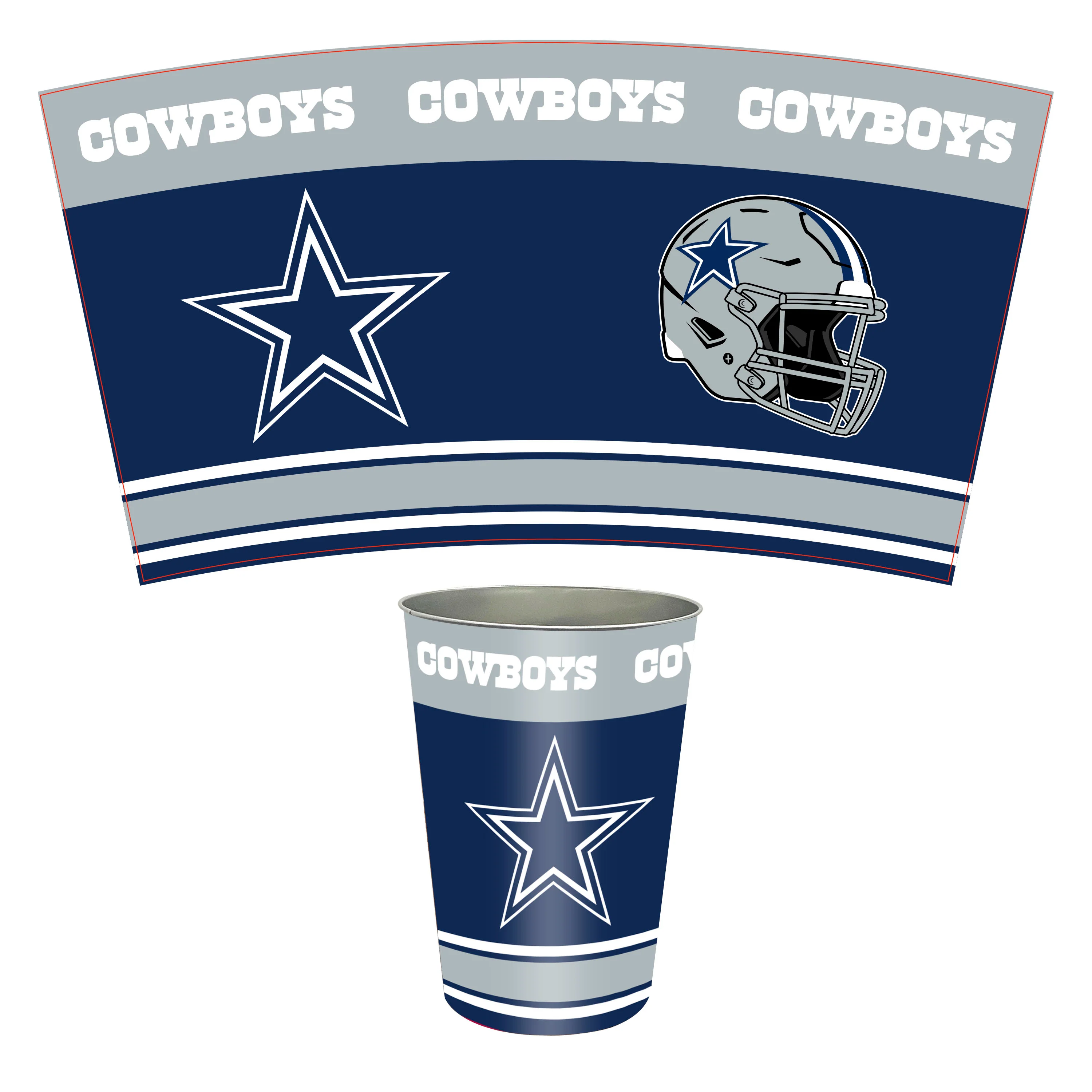 NFL Tin Wastebasket - Image 25
