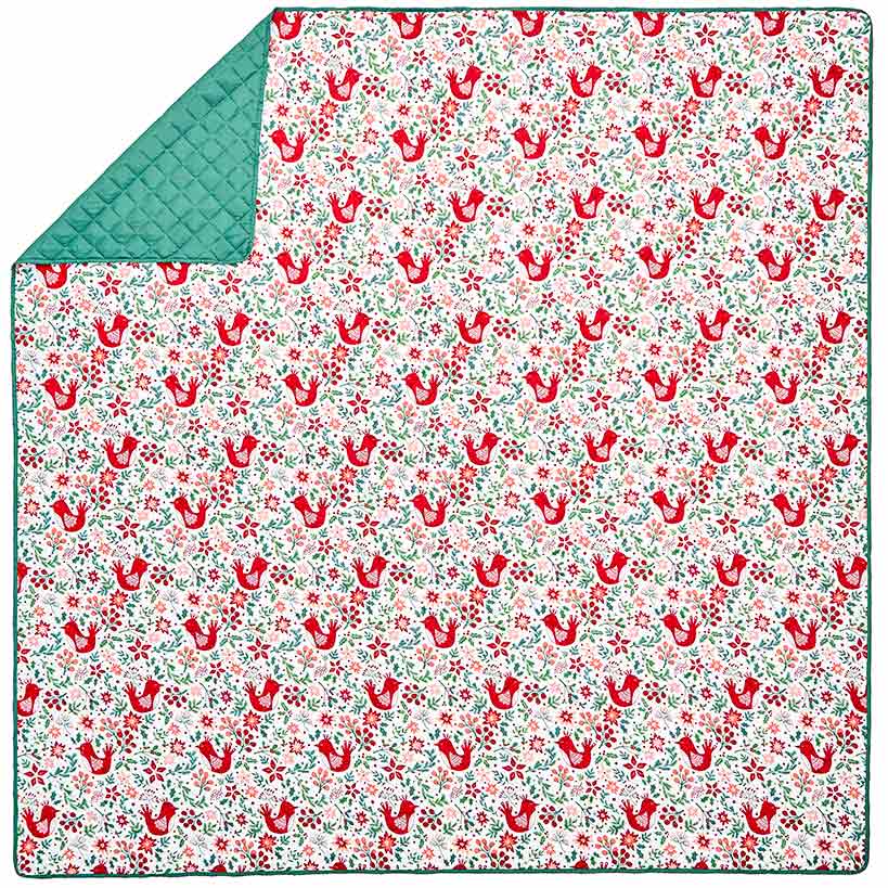 Nordic Cardinal Quilt Set Full/Queen or King with Shams - Image 4