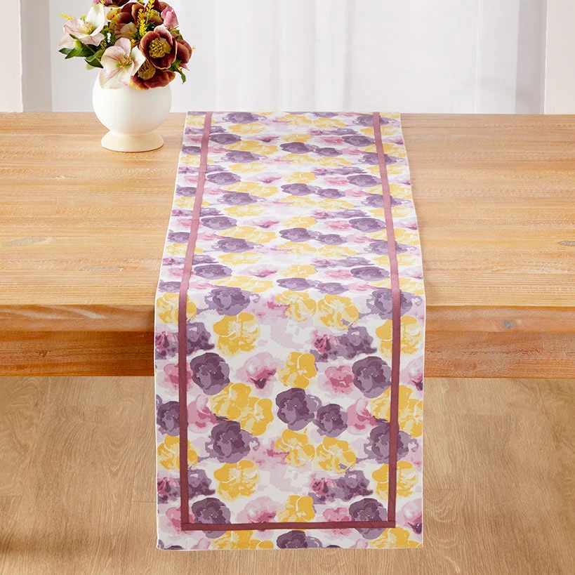 Painted Floral Set of 4 Placemats or Runner - Image 3