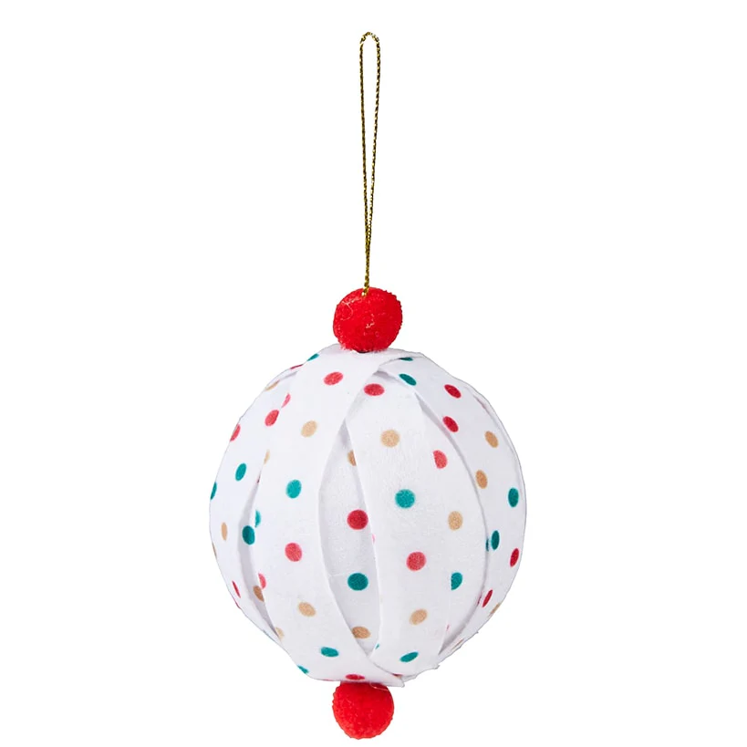 Patterned Paper Ball Ornaments Set of 2 - Image 6