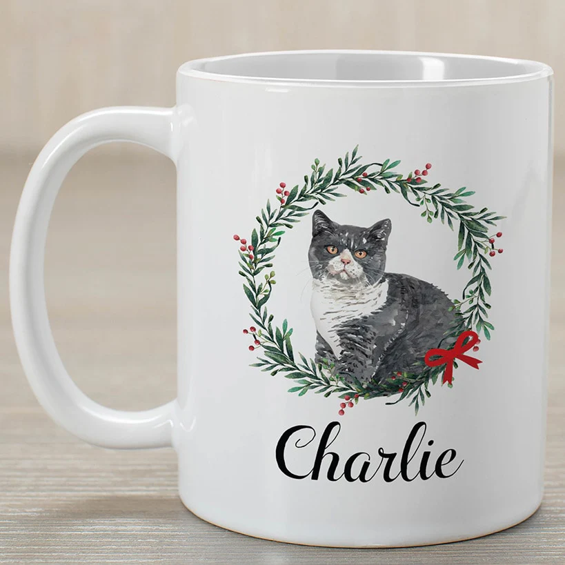 Personalized Christmas Cat Coffee Mug - Image 3